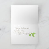 ミンクのHolidazeのクリスマスカード-紫色のらせん状 シーズンカード (内部)