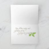 ミンクのHolidazeのクリスマスカード-金ゴールドのらせん状 シーズンカード (内部)