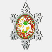 ミンクのHolidazeの2017年のユニコーンのクリスマスのオーナメント スノーフレークピューターオーナメント (右)