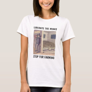 ミンクを解放して下さい Tシャツ