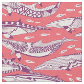 ミンククジラ 紫 薔薇 ピンク ファブリック (クローズアップ)