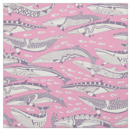 ミンククジラ 薄紫 パステル マゼンタ ファブリック