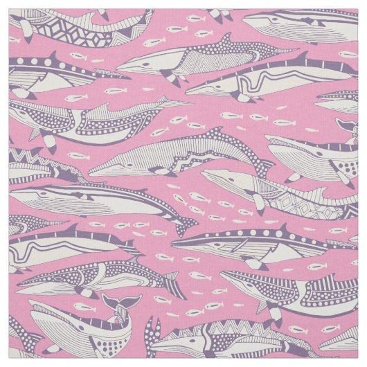 ミンククジラ 薄紫 パステル マゼンタ ファブリック (見本)