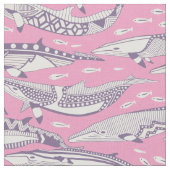 ミンククジラ 薄紫 パステル マゼンタ ファブリック (クローズアップ)