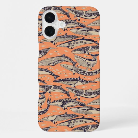 ミンククジラ 銅 iPhoneケース (裏面)