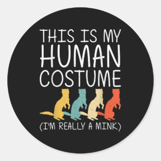 ミンクハロウィーンの人間の衣装ヴァーゼルオッター簡単 ラウンドシール