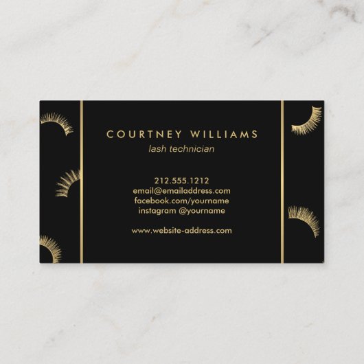 ミンク文字まばたきパターン白/黒ロイヤリティ ロイヤリティカード (裏面)