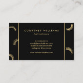 ミンク文字まばたきパターン白/黒/金ゴールド 名刺 (裏面)