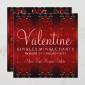 ミングルバレ独身のンタインパーティの招待状 招待状 (正面/裏面)