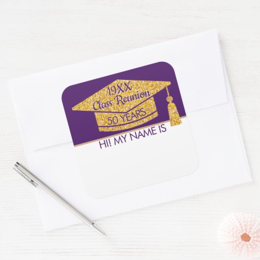 ミングル！衣服このクラス懇親会名タグ スクエアシール (封筒)