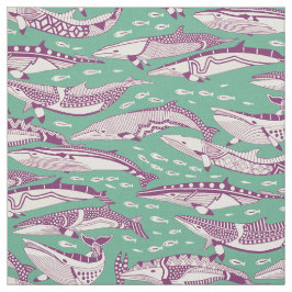 ミンケクジラ 紫色 ペパーミント ファブリック