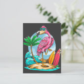 ミンゴみたいにサーフィン！ポストカード ポストカード (スタンド正面)