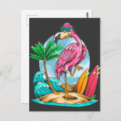 ミンゴみたいにサーフィン！ポストカード ポストカード (正面/裏面)