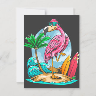 ミンゴみたいにサーフィン！ポストカード ポストカード