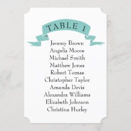 ミンシンプルト·結婚の座席表。 招待状