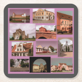 ミンスクミールブレストアーキテクチャーベラルーシ スクエアペーパーコースター