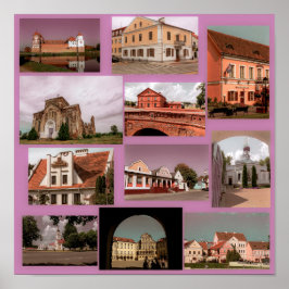 ミンスクミールブレストアーキテクチャーベラルーシ ポスター