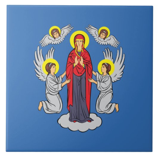 ミンスク国旗（ベラルーシ） タイル (正面)