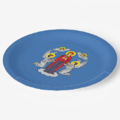 ミンスク国旗（ベラルーシ） ペーパープレート (アングル)