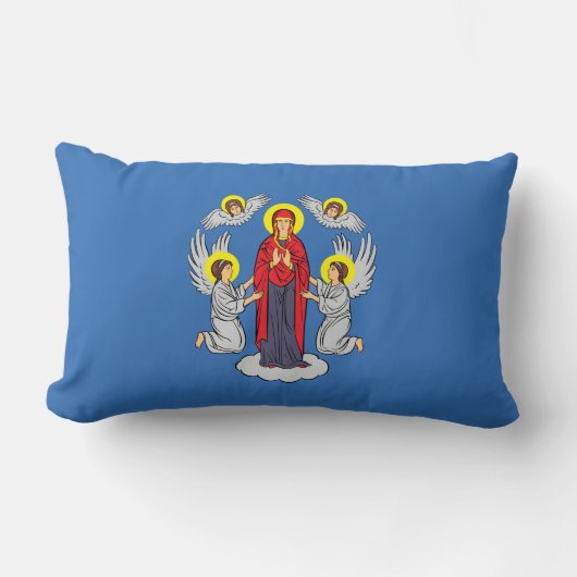 ミンスク国旗（ベラルーシ） ランバークッション (正面)