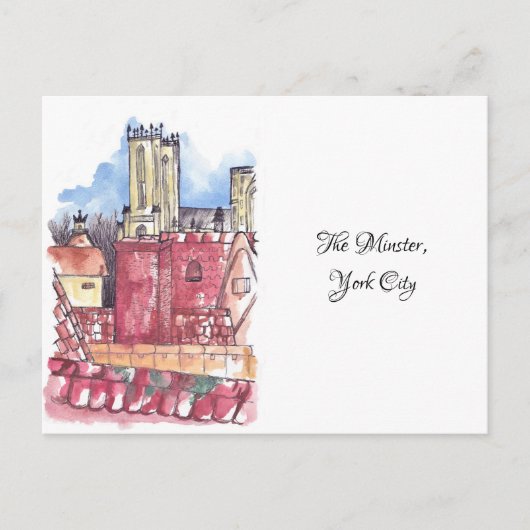 ミンスター、ニューヨーク水彩葉書 ポストカード (正面)