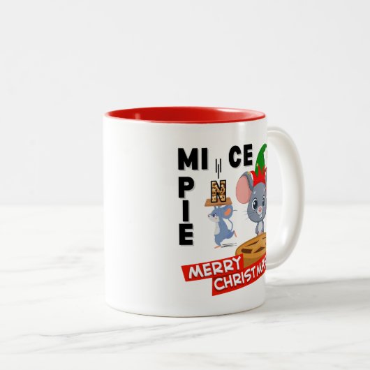 ミンスパイからNという手紙を取ったネズミ ツートーンマグカップ (正面右)