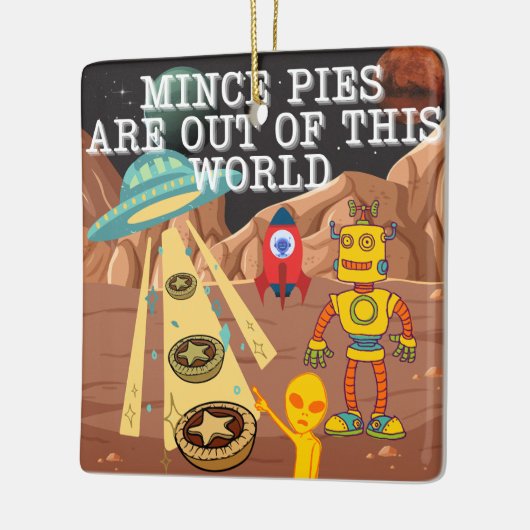 ミンスパイが世の中から出ている セラミックオーナメント (左)