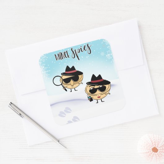 ミンスパイのジョークminceパイのおもしろいクリスマス スクエアシール (封筒)