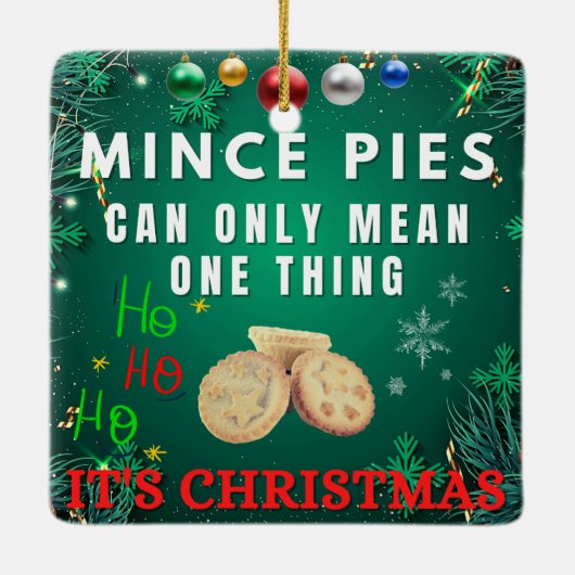 ミンスパイはクリスマスを意味する唯一の一つ セラミックオーナメント (裏面)