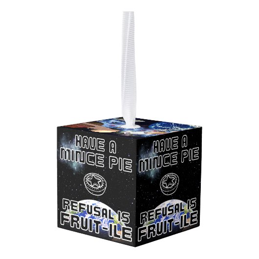 ミンスパイを持っている – 拒否はフルーツイル キューブオーナメント (裏面アングル)