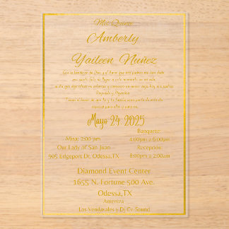 ミンス アクリル招待状