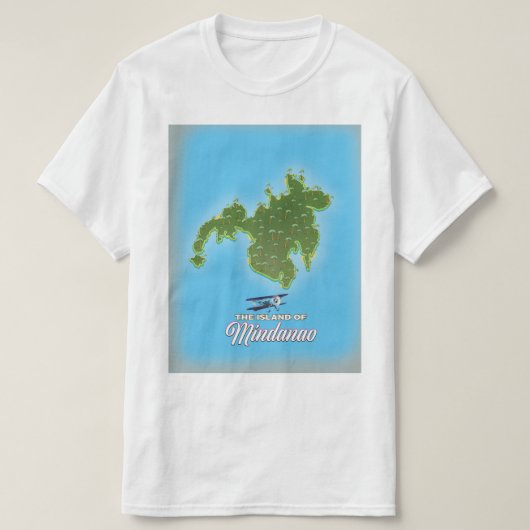 ミンダナオの地図 Tシャツ (デザイン正面)
