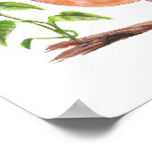 ミンダナオ出血ハート固有種フィリピン鳥 ポスター (角)