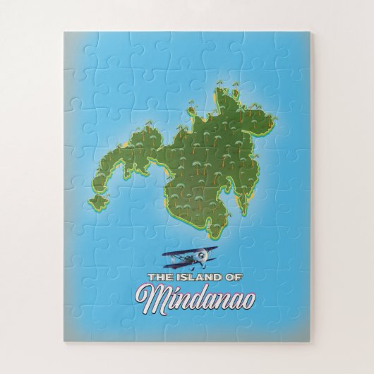 ミンダナオ島地図 ジグソーパズル (縦)