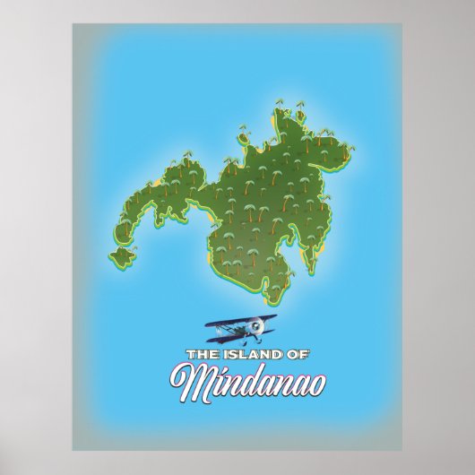 ミンダナオ島地図 ポスター (正面)