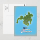 ミンダナオ島地図 ポストカード (正面/裏面)