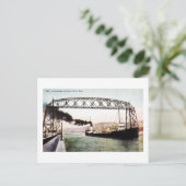 ミンダルスの空中橋と運河。 ポストカード (スタンド正面)