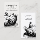 ミンダーの動物の猫あたりのピッター 名刺 (正面/裏面)
