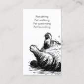 ミンダーの動物の猫あたりのピッター 名刺 (裏面)