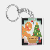 ミンチェパイ写真撮影ジンジャーブレッドマン キーホルダー (正面左)