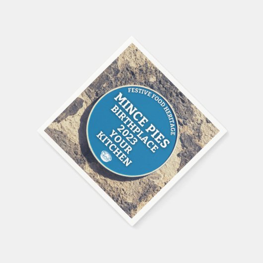 ミンチェパイ生誕地 – ブループラーク スタンダードカクテルナプキン (角)