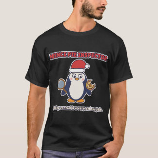 ミンチパイの検査官 面白いペンギンのクリスマスデザイン Tシャツ