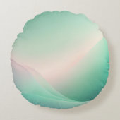 ミンティグリーンバラAIアート ラウンドクッション (正面)