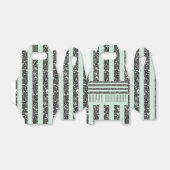 ミンティミントグリーン&シルバーグリッターストライプパーティー フェイバーボックス (折り畳みなし)