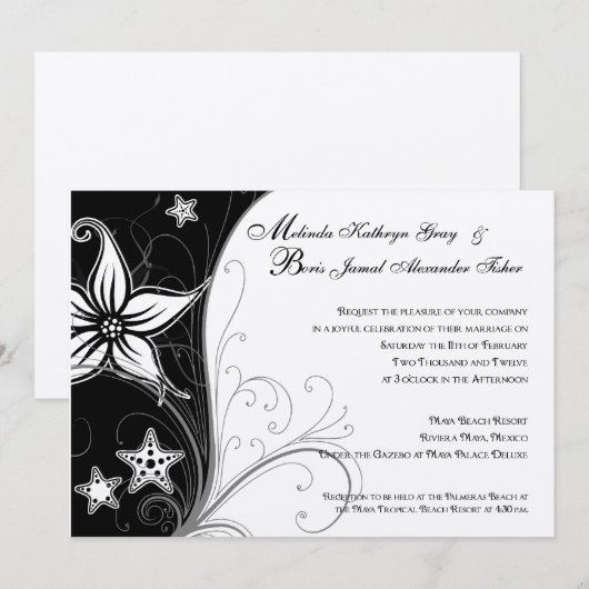 ミンディ·ボリスの最終変更 招待状 (正面/裏面)