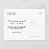 ミントおもしろいチョーク日付コラージポストカードの保存 案内ポストカード (裏面)