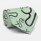 ミントおもしろい・グリーンの医師用の聴診器 ネクタイ (ロール)