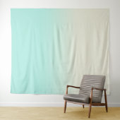 ミントおよびアイボリーグラデーショグラデーションン写真の背景 タペストリー (インサイチュ(横))