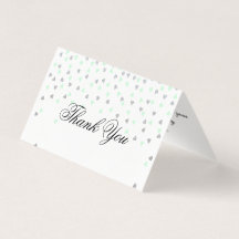 ミントおよび銀は折目カード感謝していしています