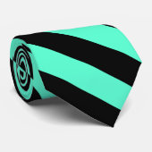 ミントおよび黒のストライプ-タイ ネクタイ (ロール)